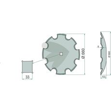 Tannet tallerken 660X6, designet for å gi høy ytelse innen jordbehandling.