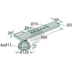 Høyre tallerkennav for smidig montering og drift.