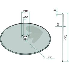 Skiveharv glatt, Ø300x5 mm, et pålitelig valg for optimal ytelse.