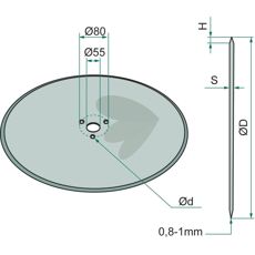 Skiveharv glatt Ø380x5 mm, designet for høy belastning og lang levetid.