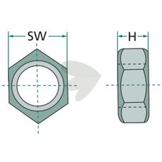 Mutter M27x3, pålitelig for ulike maskininstallasjoner og reparasjoner.