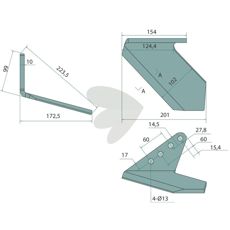 Standard vinge venstre, ideell for ulike jordbearbeidingsoppgaver.