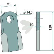 Kniv 3008349, et høykvalitets skjæreverktøy for konstruksjon og jordbruk.