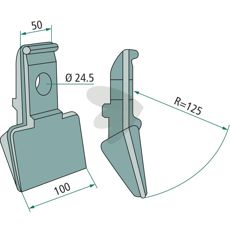 Hamreslag med dimensjoner 50/100mm, sikker og effektiv i bruk.