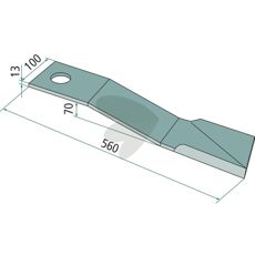 Slagkniv høyre - 764664, essensiell for gressklipperens ytelse.