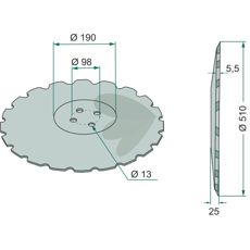Bilde av en fin tannet skive, perfekt for presisjon i arbeid.