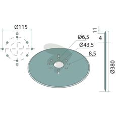 Skive 9007120, tilbehør for pålitelig ytelse i forskjellige maskiner for jordbruk.