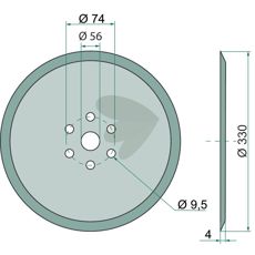Plate Kl848901, optimal komponent for effektiv bearbeiding av mark.