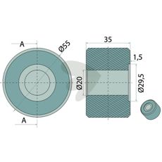 Avstandsbussning Braun 9604552035, viktig for korrekt installasjon.