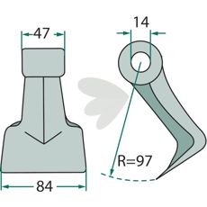 Hammarslag for effektiv bearbeiding av jord med høy ytelse.