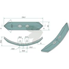Spiss for presisjonsarbeid innen landbruk og jordbearbeiding.