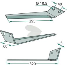 Venstre toppkniv, pålitelig og holdbar for optimalt resultat.