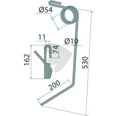 Allsidig etterharvspinne, kompatibel med Kverneland og Accord.
