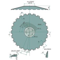 Skive A135419697, forbedrer jordens struktur ved bearbeiding.