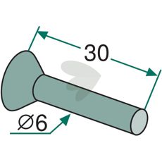 Forseglede nagler 6x30, 69 stykker, perfekte for sikre og holdbare konstruksjoner.
