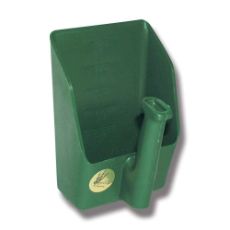 Fôring øse i grønt 3 L, ideell for fôrhåndtering i landbruk.