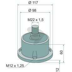Lagerenhet for aksel 28mm, viktig for stabilitet i ulike maskiner.