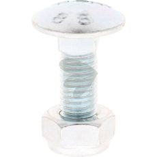 Skrue med mutter M10x1,5x30-8.8, perfekt for kompakte applikasjoner.