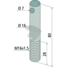 M16 x 1,5 bolt for Breviglieri og andre maskiner, perfekt for reparasjoner.