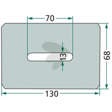 Feraboli skrapeplate C646710, utmerket for effektiv jordbearbeiding og holdbarhet.