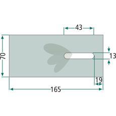 Kompakt skrapeplate Frandent 70X165mm, designet for pålitelighet og effektivitet.