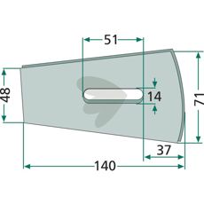 Kuhn skrapeplate FHX1442D, ideell for krevende arbeidsoppgaver innen jordbruk.