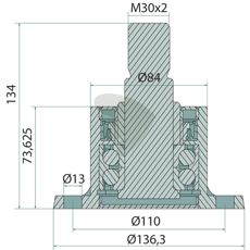 Skivelager 009776021401, sikker og holdbar for flerlagrsbruk.