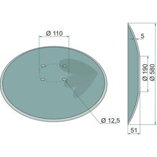 Skive 009771030260 for traktorer, garanterer styrke og lang levetid.
