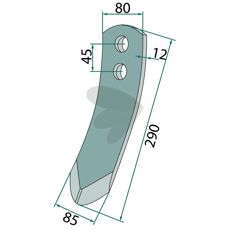 Spiss 9762500151, en holdbar del for presise jordbearbeidingsmaskiner.