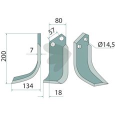 Freskniv venstre, 73000107420V, utmerket for effektiv feltbearbeiding.
