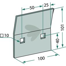 Skrapeplate 100x101mm, modell 8007090 for effektivt arbeid.
