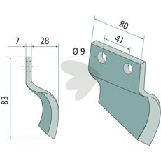 Holdbar rotorblad Oosterlaan, størrelse 41 mm, gir optimale resultater i felt.