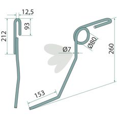 Etterharvspinne venstre for effektiv bearbeiding av jorden, artikkelnummer 602755.