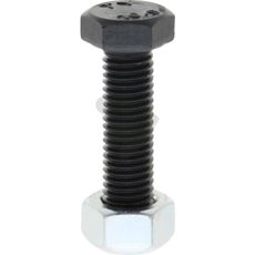 Skrue med festemutter M12x45 mm, 10.9, for ekstra styrke og sikkerhet i konstruksjoner.