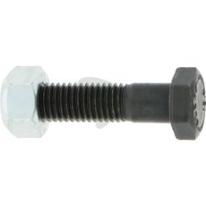 Målskrue med festemutter M12x50 mm, 10.9, perfekt for tunge monteringer og reparasjoner.