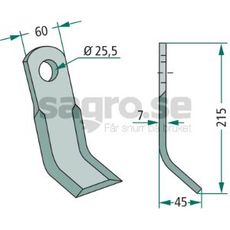 Y-slå med 25,5 mm hull for Agricom, optimal for intensiv bruk.