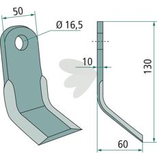 Y-slå designet for Agricom med 16,5 mm hull, perfekt for alle landbruksbehov.