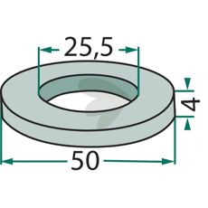 Avstandsskive for Agrimaster og Maschio, brukes for korrekt produksjon og funksjon.