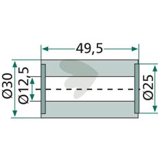Indre foring 8209896, brukes for smidig bevegelse og funksjon av maskindeler.