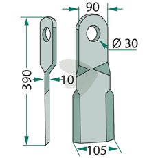 Høyre slåttekniv for effektiv gressklipping og jordbruk.