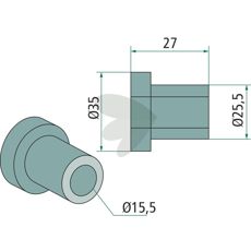 Foring slag Bomford, 35X17mm, en essensiell komponent for slagtilbehør.