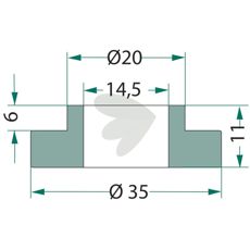 Bussning hammer, 11X35mm, egnet for Cosma og lignende maskiner.