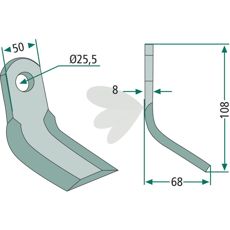 Y-hammer Berti med hull 25,5mm, en uunnværlig del for problemfri drift.