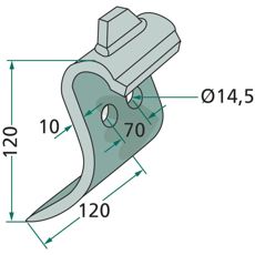 Ny modell slagkniv, designet for effektiv ytelse og lang levetid.