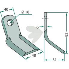 Y-hakket Dücker med 18mm hull, en pålitelig komponent for ulike maskinbehov.
