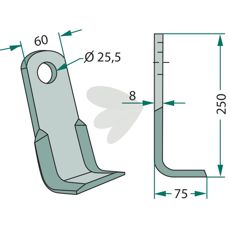 Vinkelkniv 901005, skarp og effektiv for presisjon i arbeidet.
