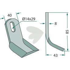 Y-slag 40X85mm, robust løsning for landbrukets trange rom.