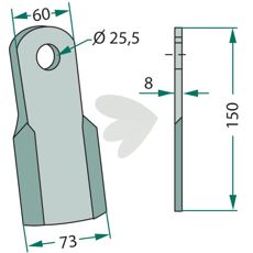 Rett kniv, gammel modell, perfekt for tradisjonelt arbeid.