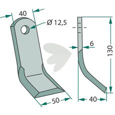 Y-slags Ferri med hull 12,5mm, perfekt for ulike applikasjoner.