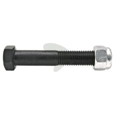Skrue med mutter 7/16"x63 mm, 8.8, robust for holdbare konstruksjoner.